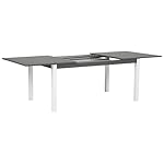Gartenmöbel-Set Aluminium 6 Personen Grau/Weiß