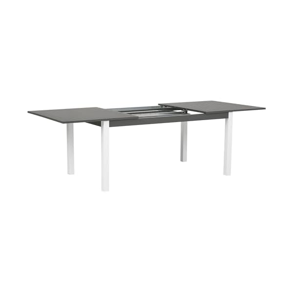 Gartenmöbel-Set Aluminium 6 Personen Grau/Weiß