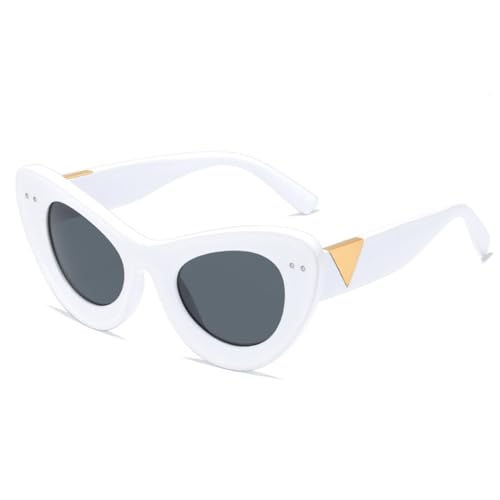 Lunettes de soleil œil de chat rétro femmes et hommes tendance mode verres transparents UV400