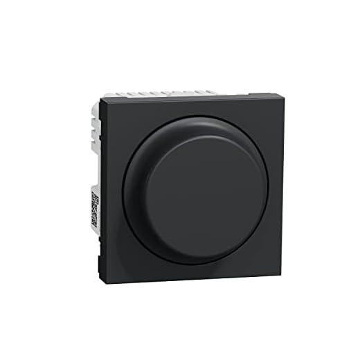 Schneider Electric NU351654W Wiser Unica - variateur rotatif - 2 fils - Zigbee - anthracite - méca seul