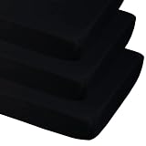 CaSaJa 3-Pack Fitted Crib Sheets Set for Baby Boys, Extra Soft Breathable 9" Deep Mattress Sheet for