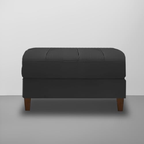 Image of Lezra RHS 4 Seater L Shape Sofa Set with Center Table for Living Room (Black Fabric) Premium Fabric Sofa