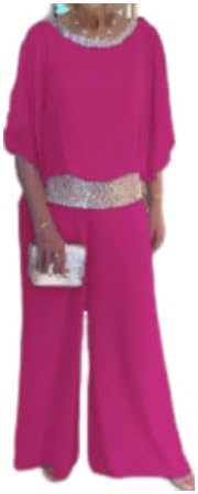 Womens Dressy Pants Suit Set Casual Loose Fit Flowy Summer Short Sleeve Two Piece Set Outfits Wedding