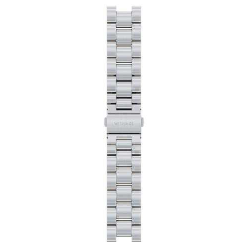 WITHINGS - Metal full links Silber Schiefergrau für Scanwatch Horizon