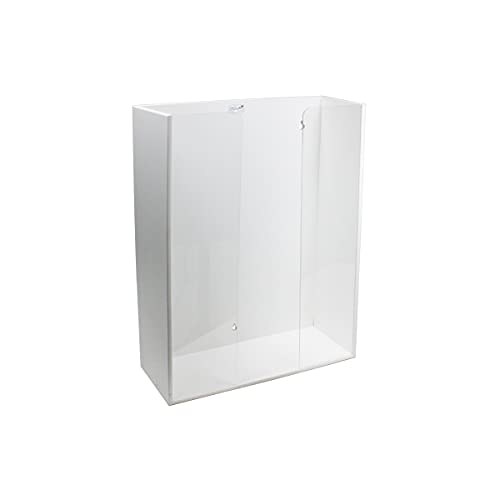TrippNT 50023 White PVC and Acrylic Triple Top Loading Glove Box Holder, 11.5