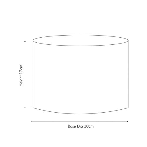 Terracotta Cylinder Lampshade for Table Lamps | Burnt Orange Drum Cotton Lamp Shade for Floor Lamps | Lined Fabric Shades for Living Room (Terracotta, 30cm) - Image 5