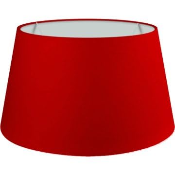 Wogati® Premium Lampenschirm | Größe: XXL | ØU:35cm | Farbe: Rot | E14/E27 | konisch | Baumwolle | für Stehlampen, Hängelampen, Tischlampen, Deckenlampen