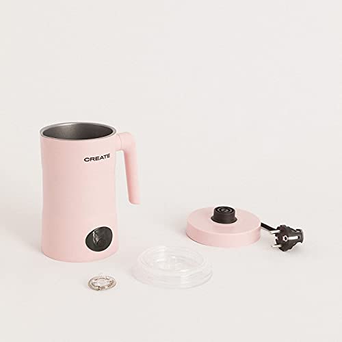 CREATE / MILK FROTHER / Espumador y vaporizador de leche eléctrico Rosa / Espumador Leche Automático, 350 ml - Imagen 8