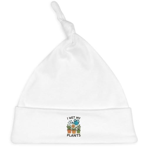 Azeeda 'I Wet My Plants' Baby Beanie Hat (BH00034978) White