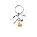 Porte-clés avec pendentif en forme de cœur avec inscription « I love Mom Dad » - Outil de cuisine - Couteau - Fourchette - Mini outil créatif - Cadeau de fête des mères et des pères (2)