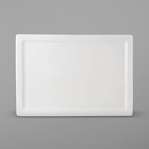11 in. Pearl White Rectangular Plate