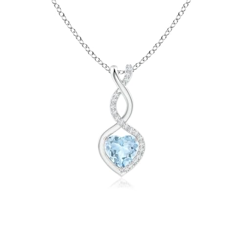 Angara Aquamarine Infinity Pendant 5mm