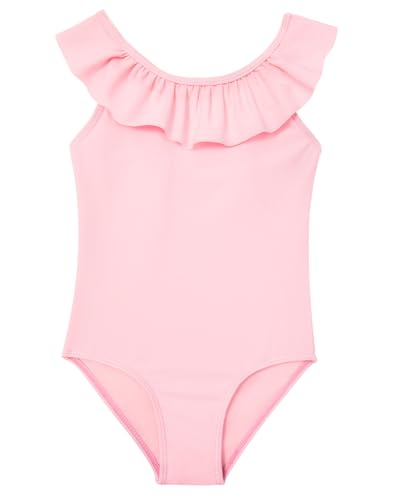Image of Century Star Girls Toddler Cute One Piece Swimsuits Bathing Suit Little Kids Swimwear Quick Dry Ruffle Floral