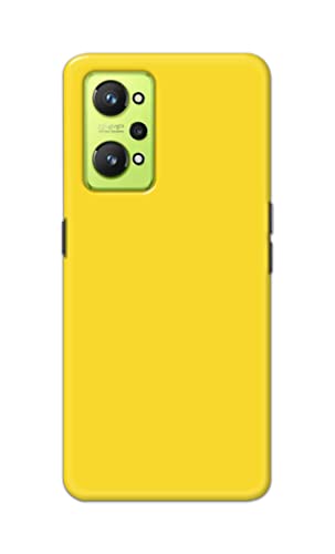 Image of Printed Hard Back Cover Case for Realme GT Neo 2 Back Cover (Plain Yellow) -1803