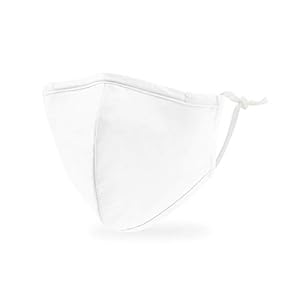 Weddingstar 3-Ply Kid’s Washable Cloth Face Mask Reusable and Adjustable with Filter Pocket – White