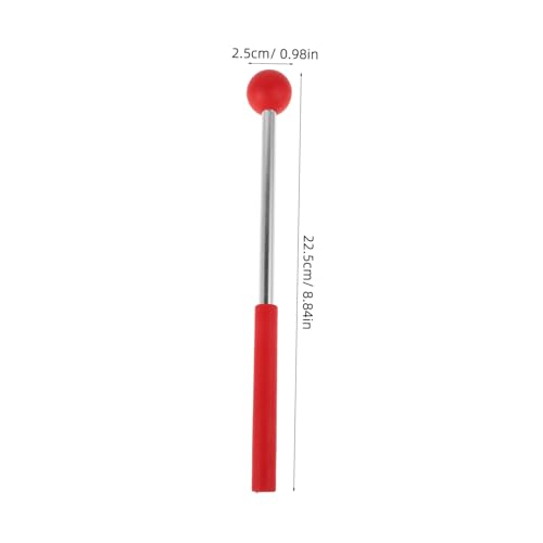 Par de Baquetas para Tongue Drum y Marimba Rojo miniatura 2