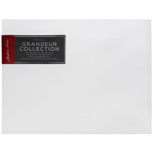 Hobby Lobby Masters Touch Grandeur Blank Canvas Heavy-Duty Cotton Duck Gallery-Wrapped White (30x40)