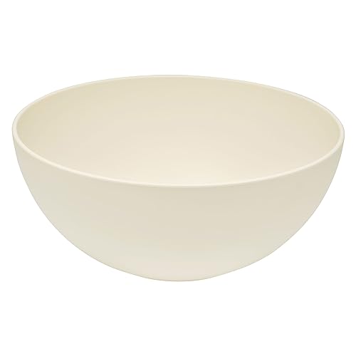Magu Natur-Design Schüssel Beige Ø 26 cm aus einem Polymer aus natürlichen Materialien Servierschüssel Salatschüssel Obstschale