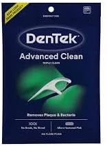 Triple Clean Advanced Floss Picks, No Break & No Shred Floss, 150 Count. (Pack of 5)