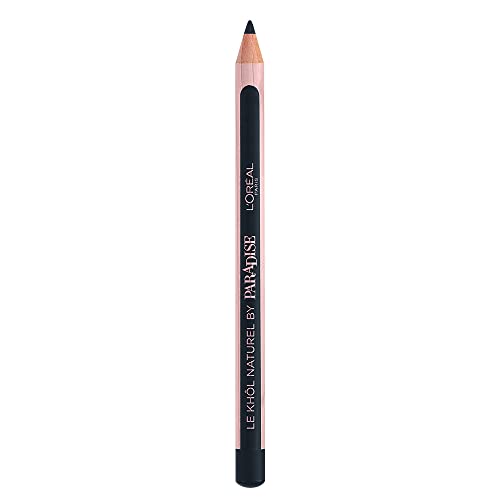 L\'Oréal Paris Kajal mit weicher Mine, langanhaltend, ohne Verschmieren, ohne Fetten, Le Khôl Naturell by Paradise, Nr. 101 Midnight Black, Schwarz, 1,2 g L\'Oréal Paris Kajal mit weicher Mine, langanhaltend, ohne Verschmieren, ohne Fetten, Le Khôl Naturell by Paradise, Nr. 101 Midnight Black, Schwarz, 1,2 g