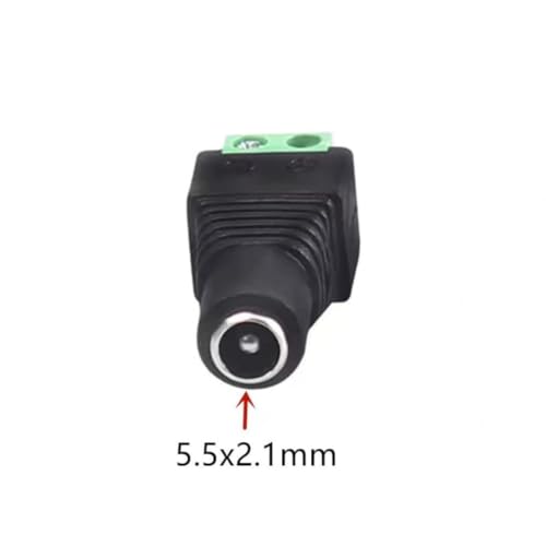 12V DC Power Connector 5.5mm x 2.1mm, 10Pcs Female Power Jack Adapter for Led Strip CCTV Security Camera Cable Wire Ends Plug - Image 4