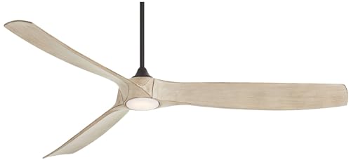 Large Farmhouse Ceiling Fan for Bedroom with LED Light and Remote Control