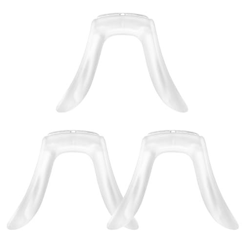 SEWACC 3pcs U Shaped Eyeglass Nose Pads, Soft Silicone Glasses Nose Bridge Support Transparent for Eyewear Repair, 0.98 x 0.86 x 0.27 Inch