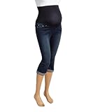 RUMOR HAS IT Maternity Over The Belly Cuffed Capri Crop Straight Jeans