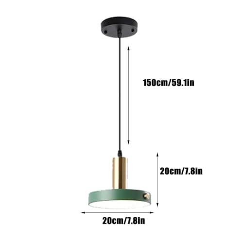 Suspension moderne verte et plafonnier LED industriel noir