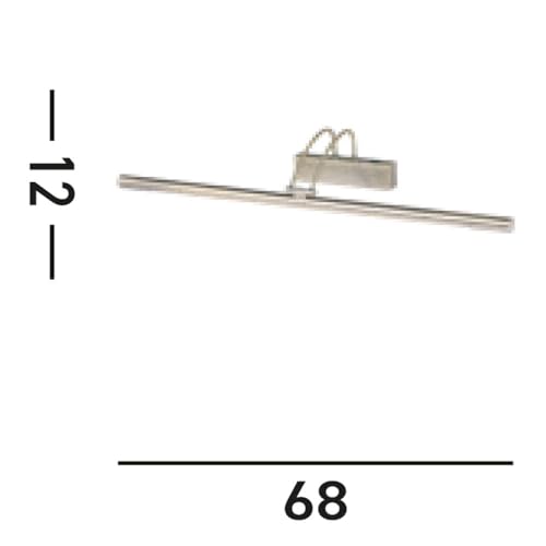 Searchlight Lampada Led Per Quadri Piktura, Ottone Anticato - 5
