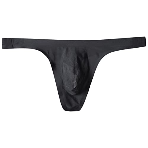 BOTCAM Calzoncillos tipo bóxer para chicos anchos y hombres de moda calzoncillos sólidos sexy bragas ropa interior sexy pantalones bragas hombres ropa interior sexy, Negro , M Cover