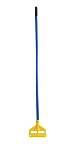 Image of Rubbermaid Commercial Products Invader Fiberglass Wet Mop Handle, 60-Inch, Blue, Heavy Duty Mop Head Replacement Handle for Industrial /Household Floor Cleaning, Quick Change Mop Head Handle