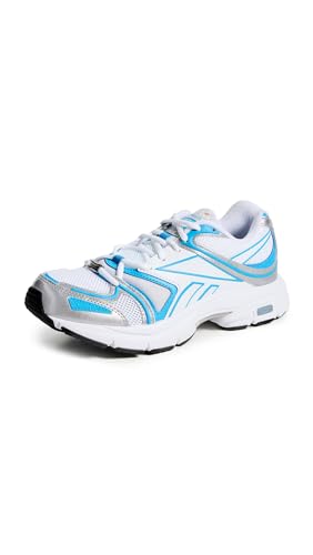 Reebok Women's Angel Reese Premier Road Plus IV Sneaker, Silver/Always Blue/White, 8 Women