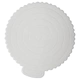 Llazsybz Kuchenplatte mit Griff Backscheibe Kuchentablett Servierunterlage rutschfeste Oberfläche Einfaches Anheben für Tortenherstellung Ausstellung Par, 20.7cmx19cm