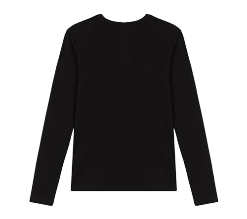 T-shirt Iconica a maniche lunghe a coste tinta unita donna - 2