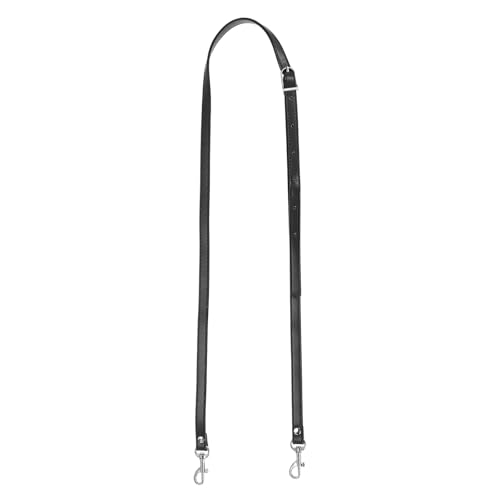 YELARXI Purse Strap Replacement PU Crossbody Adjustable Long Strap with Silver Swivel Clasps, 43-47 Inch Fit for Handbag Shoulder Shoulder Bag (Black)
