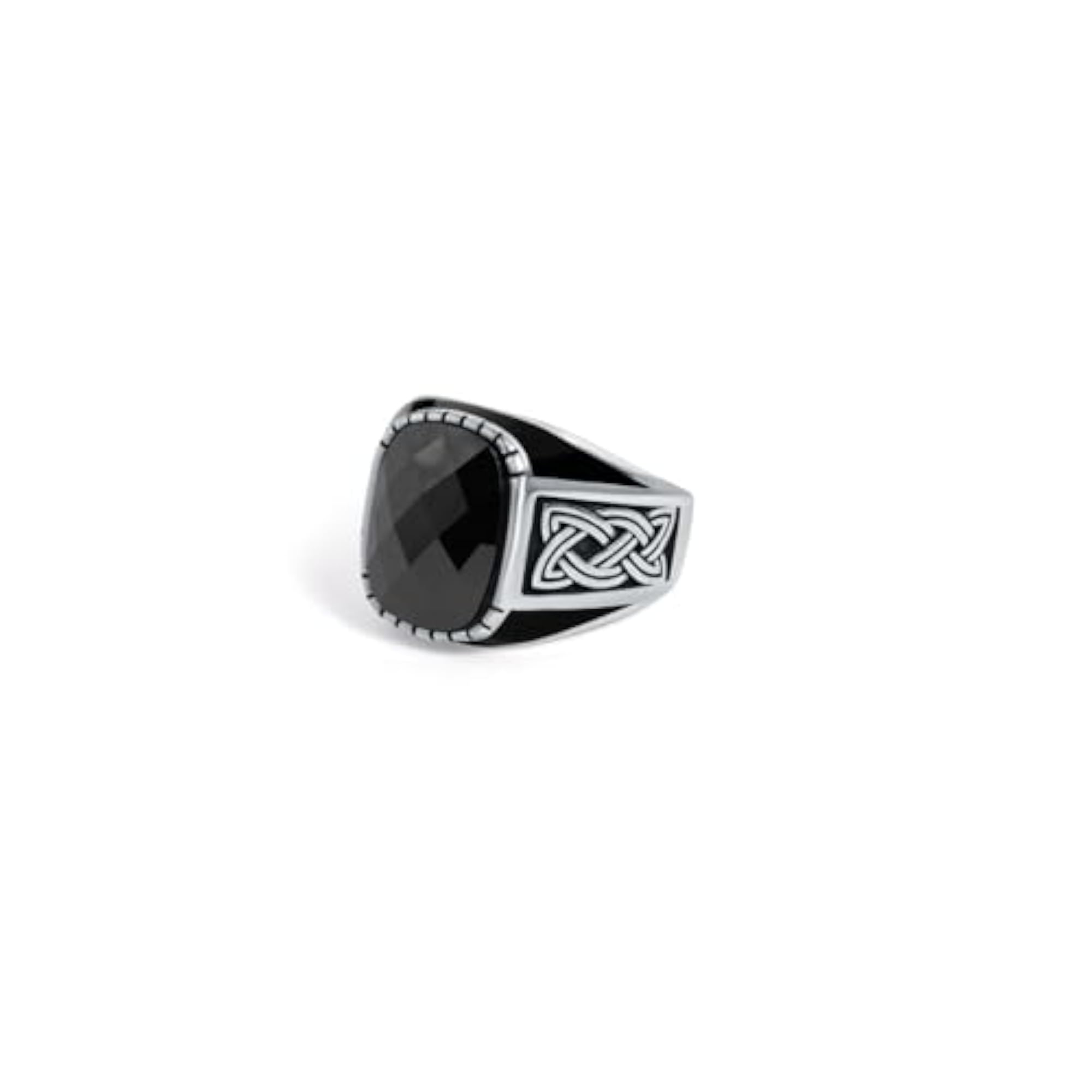 Men's Pure Silver Shadow 925 Sterling Silver Ring, Oxidised Finish