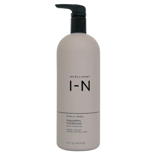 InspiraMint Conditioner, Invigorating Organic Conditioner for Fine and Oily Hair with Peppermint Oil, Hydrating, Refreshing, 32 Fl Oz