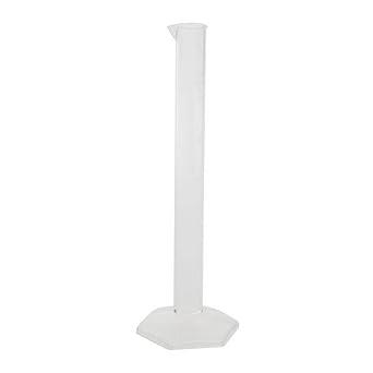 Azlon 237775 Polymethylpentene Plastic Class B Graduated Cylinder, 250 ml Capacity Pack of 2