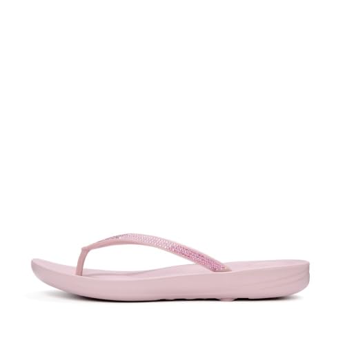 Image of FitFlop Womens iQushion Sparkle Ergonomic Flip Flops for Walking, Lightweight Waterproof Cushioned Thong Sandals for Women with Non Slip Bottom and Arch Support | Lightweight Waterproof Walking Sandals w /Cushioned Comfort & Arch Support