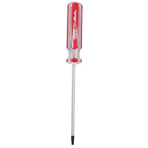 HARSKIYER T8 Security Torx Screwdriver Magnetic 5.3in Cr-V Red Handle