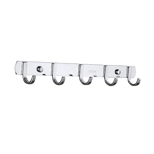VILLFUL 5 Over The Door Hangers Hook Coat Hangers Wall Coat Hanger Wall Clothes Hangers Silver
