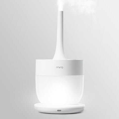 Miro NR MAX Ultrasonic Humidifier - Completely Washable Modular Humidifier, Easy to Clean, Easy to Use, Large Room - Premium Cool - Mist Humidifier Touch Control Colorful LED, Powerful humidification Cover