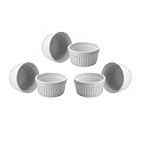 LIEFERUMFANG: 6 x Ragout Fin Schälchen | Material: Keramik | ofen-, mikrowellengeeignet | spülmaschinenfest | Maße Ø: 9 x 5 cm | 185 ml Füllvolumen bis zur Oberkante | Farbe: Weiß