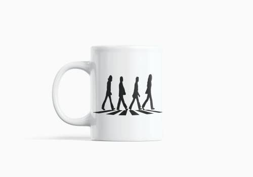 Beatles CM005 Mug à café avec inscription « Abbey Road Crosswalk » - Les Beatles, Paul McCartney, John Lennon, RIngo Starr, George Harrison Beatles CM005 Mug à café avec inscription « Abbey Road Crosswalk »