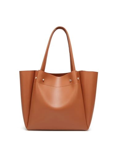 Sac cuir femme : grand sac fourre-tout plissé pour les courses