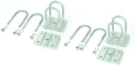 Replacement for fits Tandem Axle Galvanized Boat Trailer U Bolt Kit 2 3/8 inch Round Axle 5 3/8" Long