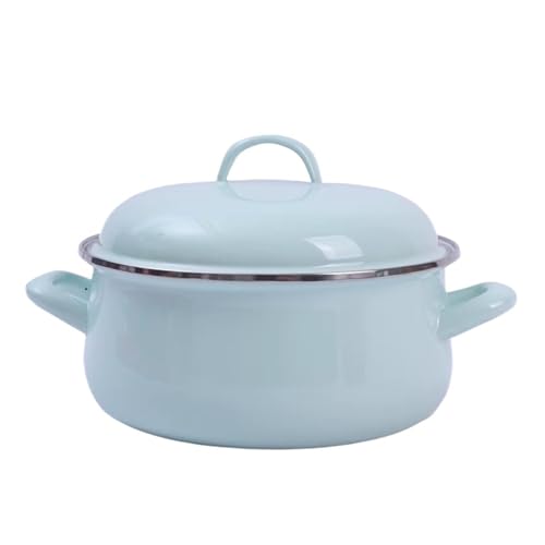 KIFSDLF Olla esmaltada, complemento for Utensilios de Cocina, Cuenco for remojar, ensaladera Frutas(Calibre 24CM,Green)