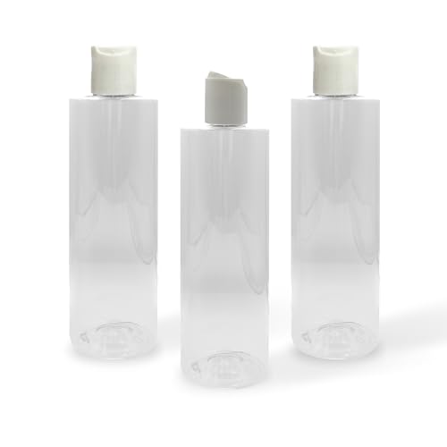 HR Hogar - Botellas Dispensadoras Disc-Top Rellenables, 3 piezas de 250 mL - Hecho en España - Dispensadores de Plástico PET 100% Reciclable