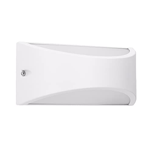 FORLIGHT Kapa - Aplique de pared LED empotrable hacia arriba y hacia abajo para exterior Blanco 945lm 3000K IP54 Cover